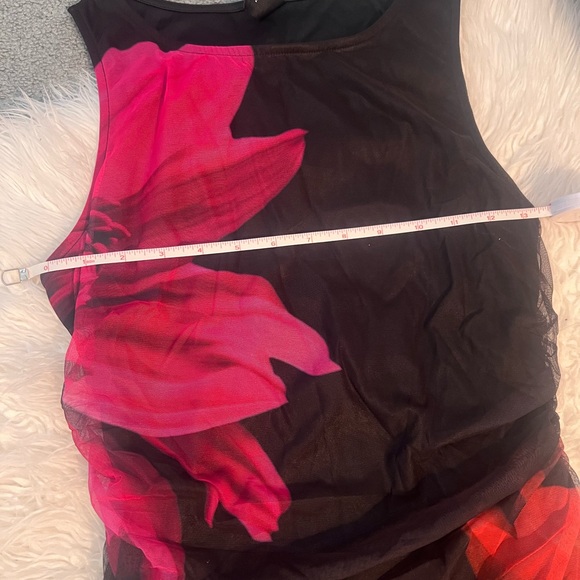 NWT 🌺 Hauture Women Summer Knitted Flower Printed Tank Dress - Picture 5 of 8